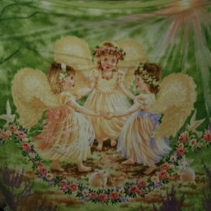 Fall angel girls throw blanket